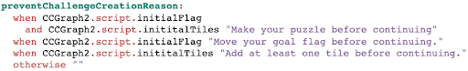 preventChallengeCreationReason: when CCGraph2.script.initialFlag and CCGraph2.script.inititalTiles 