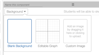 Image of a menu used to select the type of background for the sketch.