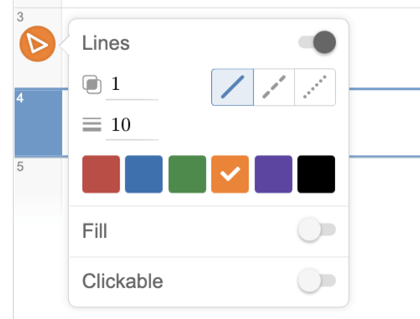 The settings menu of a new polygon that uses the same points but has a line thickness of 10