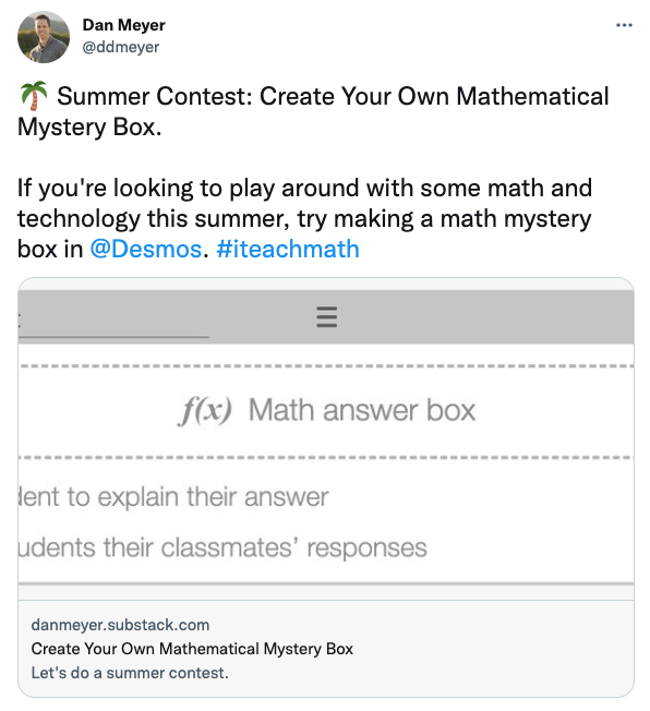 A tweet from @ddmeyer that says: 