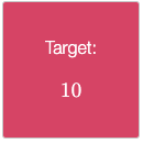 A pink tile with the words 