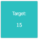 A turquoise tile with the words 